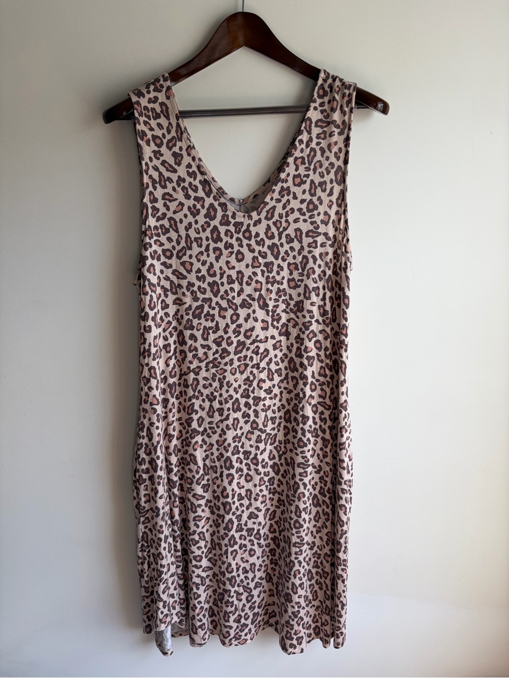 Maurices Taupe & Brown Leopard Print Tank dress